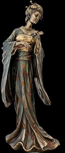 Geisha skulptur
